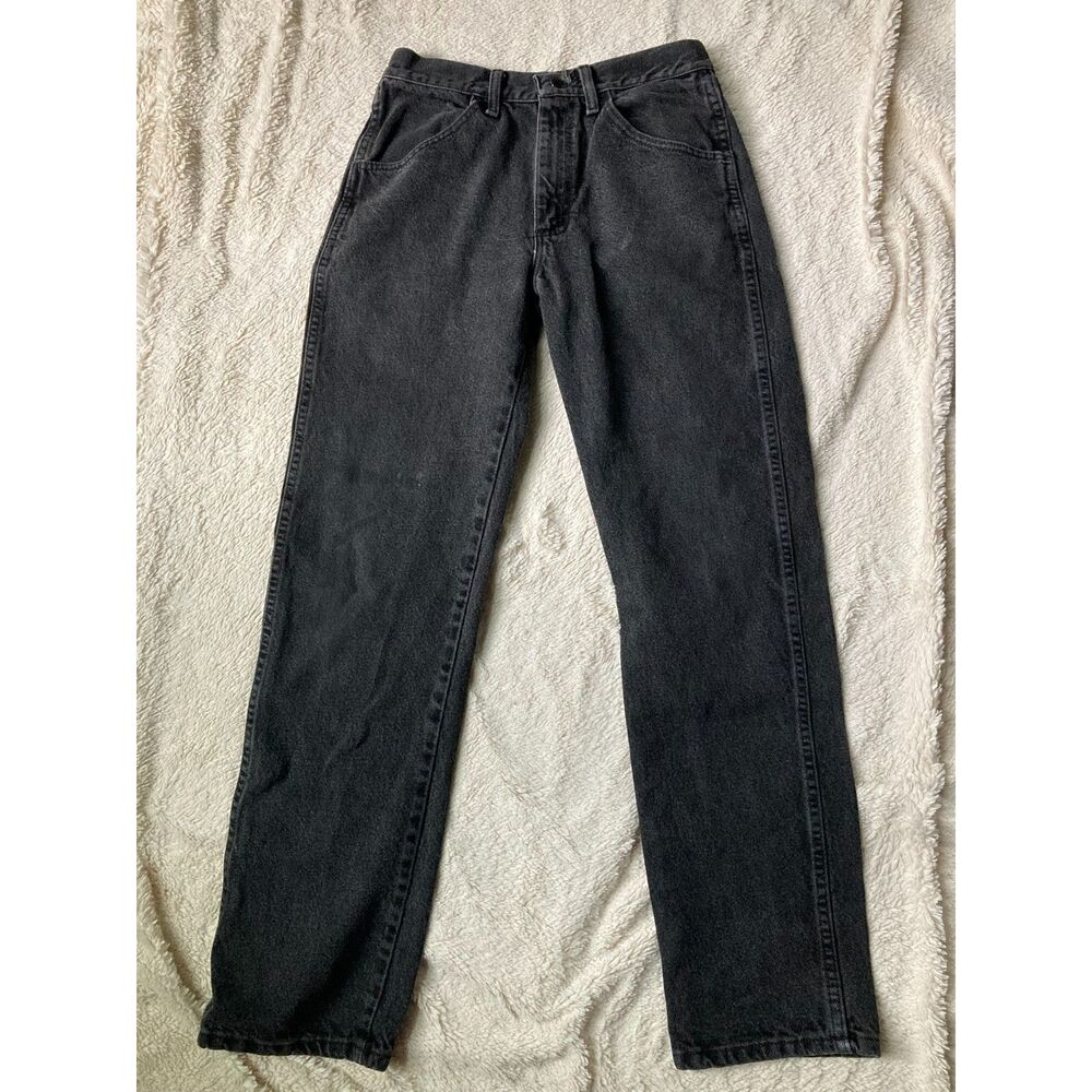 Vintage 90s / 2000s Charcoal Black 100% Cotton Denim Jeans Regular Fit US Fabric
